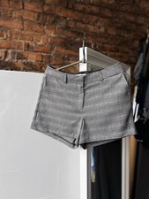 Naf Naf Donna Streetwear Pantaloncini Corti Stile Tasche Grigio/Bianco Taglia...