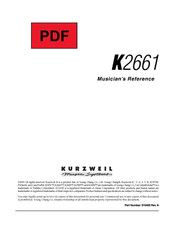 Kurzweil K2661 Musician's Reference + Electronic Schematics