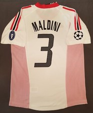 Maglia Milan Maldini Finale Champions Manchester 2003 Away Football Soccer Shirt