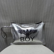 Articolo e4215 pochette unisex Boy London argento, altezza 20cm, lunghezza 30cm,