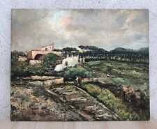 Quadro vintage -Paesaggio Napoletano- dipinto a olio su tavola