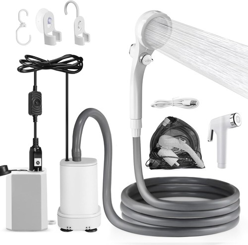 Pompa doccia campeggio 4500mah - campeggio,