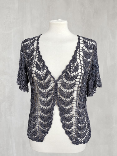 Cardigan bolero vintage grigio