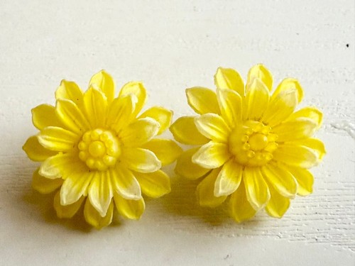 Orecchini vintage dalia fiori - orecchini,
