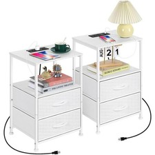 Oumilen comodino bianco - bianco, 2