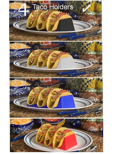 Taco holders each hold 3 - 4,