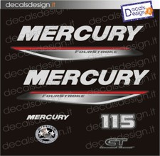 Adesivi motore marino fuoribordo mercury 115 cv four stroke barca stickers 