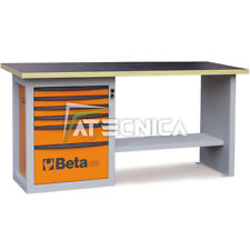 Banco da lavoro con cassettiera 6 tiretti Beta C59A Orange piano in legno 1500Kg