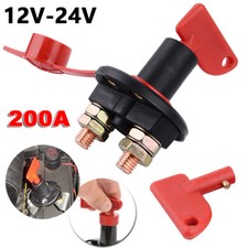 Interruttore Stacca Batteria Staccabatteria per Camper Barca Auto 200A 12V 24V