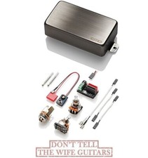 EMG HA CROMO SPAZZOLATO ALNICO HUMBUCKER DIMENSIONI SINGOLA BOBINA SUONO ALBERO CORTO PENTOLE