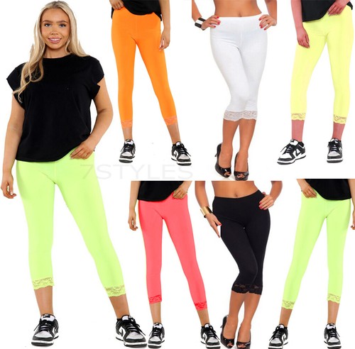 Legging pizzo trim donna - donna, 3/4