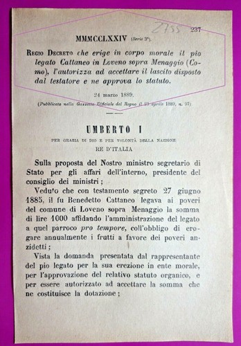 Loveno regio decreto - loveno(co)-regio,