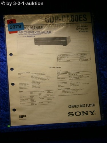 Manuale servizio sony - di, cdp