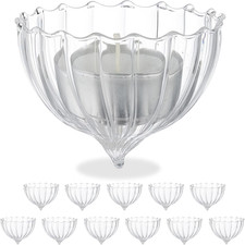 Vasetti Portacandele Galleggianti, Set 12, Porta Candele E Lumini Da Acqua, Hxd 