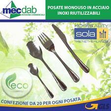Posate in Acciaio Inox per ristoranti pizzerie bar Pacchetto 20 Posate