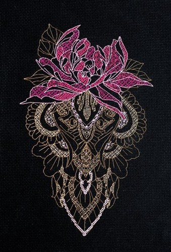 Kit punto croce peonia - punto,