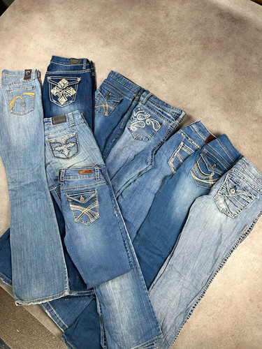 Jeans bootcut ricamati y2k - bootcut,