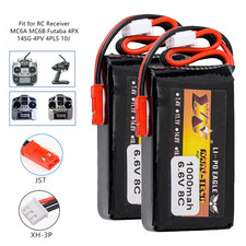 2 pezzi 6,6 V 8 C 1000 mAh Lifepo4 ricevitore batteria MC6A MC6B Futaba 4PX 14SG 4PV 4PLS