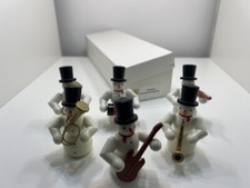 Figurina da collezione pupazzi di neve in legno lotto 6 pupazzi di neve circa...