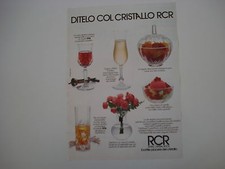 advertising Pubblicità 1986 CRISTALLO RCR ROYAL CRYSTAL ROCK