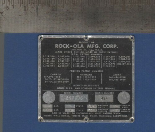 Rock ola 424 princess - royal, #