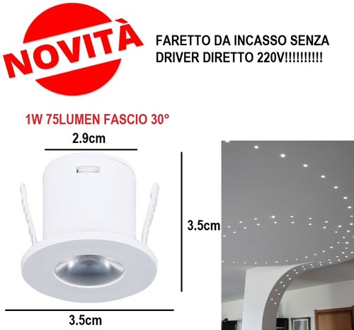 Faretto mini led spot incasso - faretto,