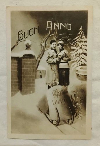 Cartolina buon anno coppia - cartolina,
