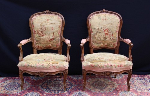 Coppia poltrone noce - coppia,