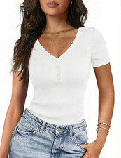 Maglietta Donna Scollo a V Con