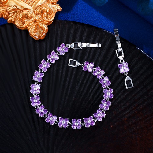 Bracciale tennis donna fiore - bracciale,