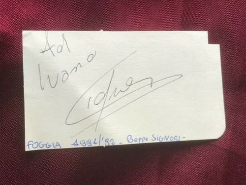 Autografo orig calcio - serie, a
