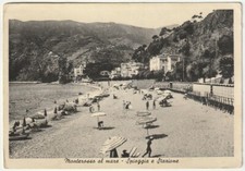 MONTEROSSO AL MARE - LA SPEZIA - SPIAGGIA E STAZIONE - VIAGG. 1956 -46895-
