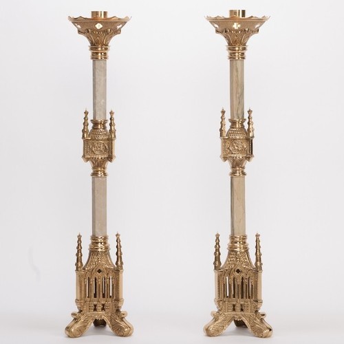 Coppia candelabri altare - di,