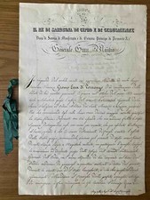 Attestato di Carlo Alberto di Savoia