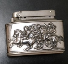 Accendino da tavolo Mylflam vintage con custodia placcata in argento 925