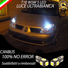 COPPIA LUCI POSIZIONE A LED RENAULT MEGANE SCENIC II T10 CANBUS NO AVARIA