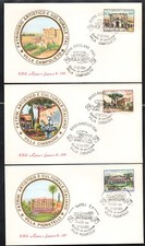FDC ROMA LUXOR VILLE D'ITALIA 3 BUSTE SERIE COMPLETA