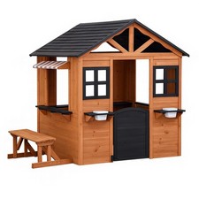 Wiltec Casetta in legno per bambini 178 x 126 x 158 cm Casetta da giardino