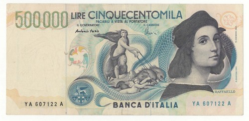 500000 lire raffaello decr - 500000,
