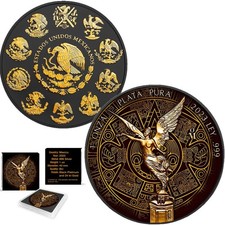 Calendario azteco dorato