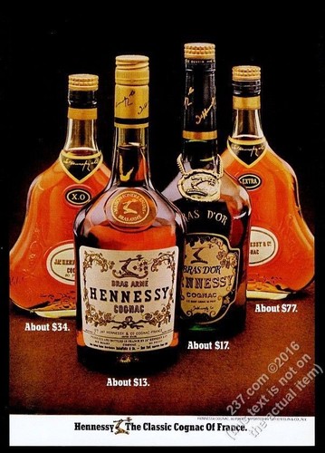 1974 hennessy cognac - hennessy, xo