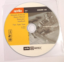 CD MANUALE OFFICINA,RIPARAZIONE ESPLOSI, APRILIA MOTORE ROTAX 122 124,8 (125cc)*