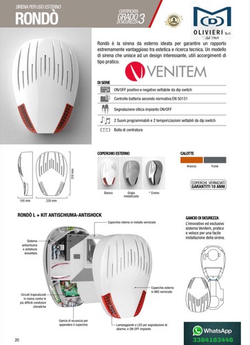 Sirena esterna autoalimentata - esterna,
