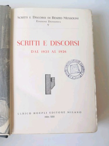 Mussolini scritti discorsi - e,