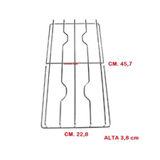 SMALVIC GRIGLIA IN ACCIAIO 2 FUOCHI  PIANO COTTURA 45,7 X 22,8 CM 