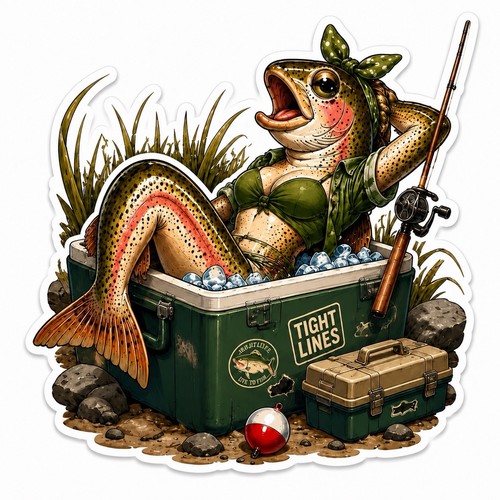 Adesivo rainbow trout - trout, in