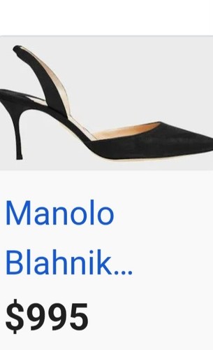 Manalo blahnik black leather - blahnik,