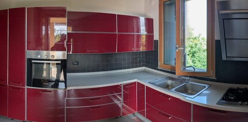 Cucina rossa laccata - , ad