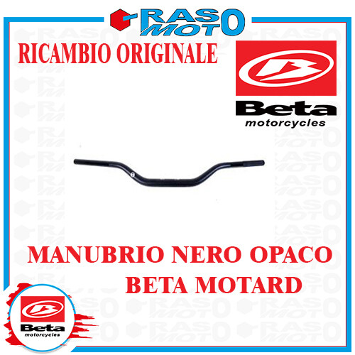 Manubrio motard nero - nero, opaco