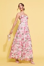 Maxi abito corsetto floreale